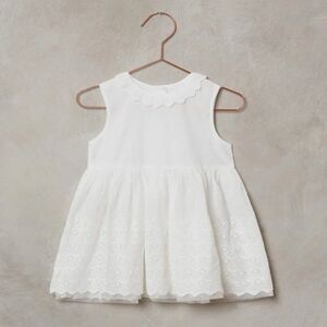 Noralee White Eyelet Scalloped Neckline Georgia Dress Size 2